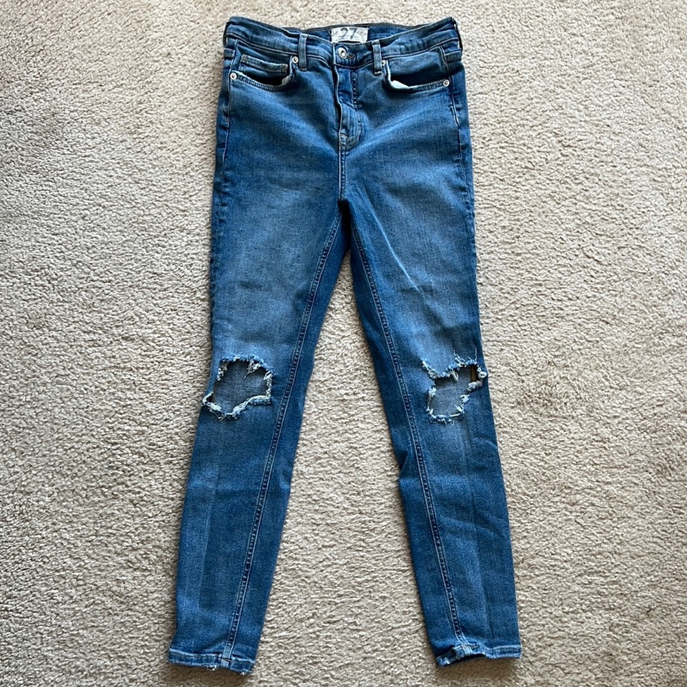 We the Free Distressed Skinny Jeans